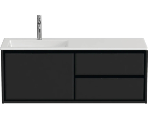 SANOX Badkamermeubelset links Loft met wastafel mat 120,5 cm (60/60cm) zwart mat SANOX Badkamermeubelset links Loft met wastafel mat 120,5 cm (60/60cm) zwart mat