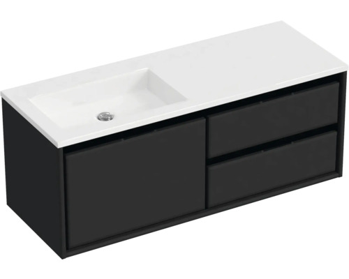 Wastafelonderkast met wastafel en twee lades