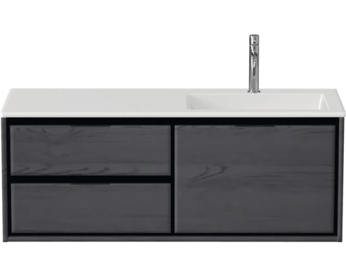 Wastafelmeubel met twee lades, wastafel en kraan