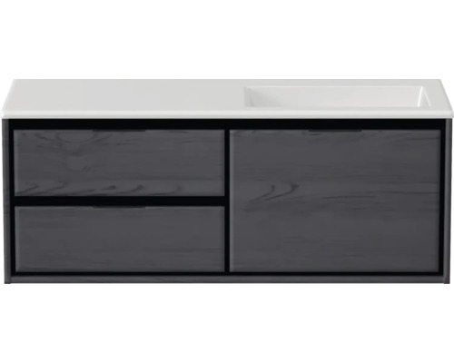 Wastafelonderkast met lades en opzetwastafel