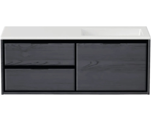 Wastafelonderkast met laden en wastafel