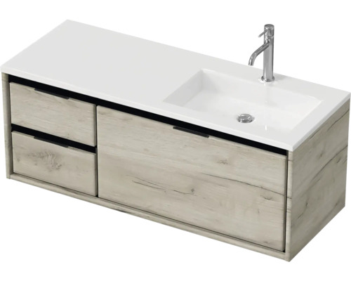 Wastafelcombinatie met wastafel, onderkast en laden