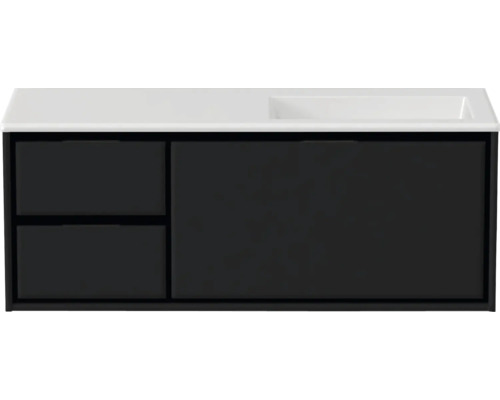 Wastafelonderkast met twee lades en een deur