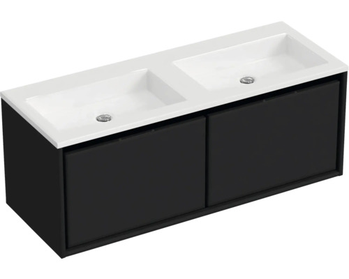 Wastafelonderkast met twee wastafels