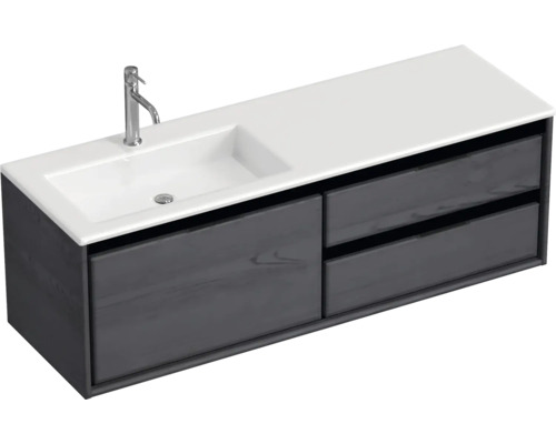 Wastafelmeubel met twee laden en opzetwastafel