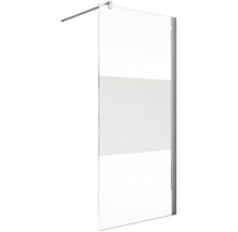 Glazen douchewand met gedeeltelijke mattering