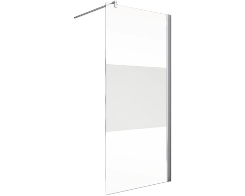 SCHULTE Inloopdouche Alexa Style 2.0 chroom 100 cm gedeeltelijk matglas