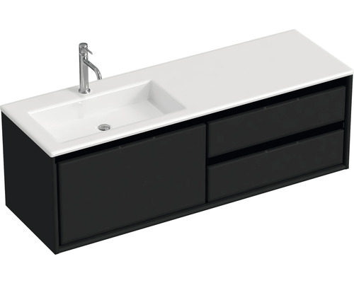 Wastafelonderkast met wastafel en twee laden