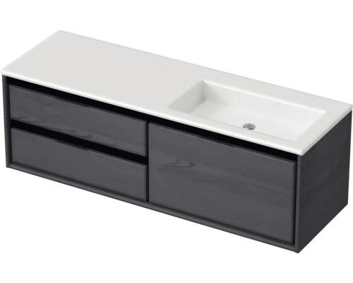 Wastafelonderkast met twee laden en wastafel