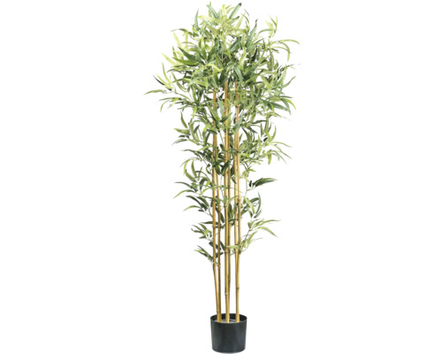 Kunstplant Bamboe in pot groen H 155 cm