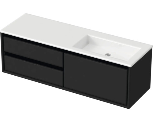 Wastafelonderkast met twee laden en een wastafel