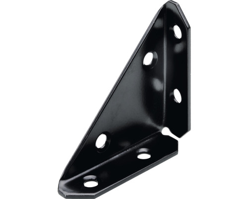 HETTICH Hoekverbinder 50x50x70 mm zwart, 20 stuks Hoekverbinder van metaal met gaten voor bevestiging