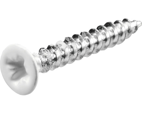 HETTICH Schroef 3,5x25 mm verzonken wit, 50 stuks Metalen schroef met bolkop