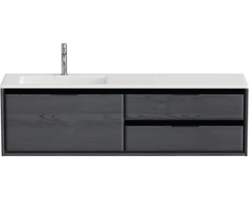 Wastafelonderkast met wastafel en kraan