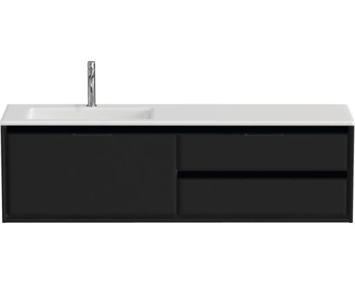 Wastafelonderkast met wasbak en kraan