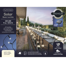 Lumineo Solar Basic Twinkle-lichtslinger met 120 LEDs en een lengte van 9 meter voor decoratie buitenshuis