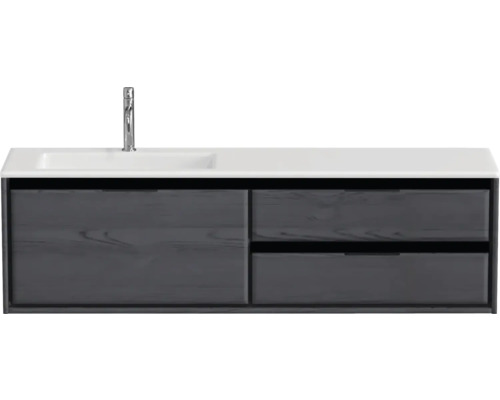 Wastafelonderkast met wastafel en kraan