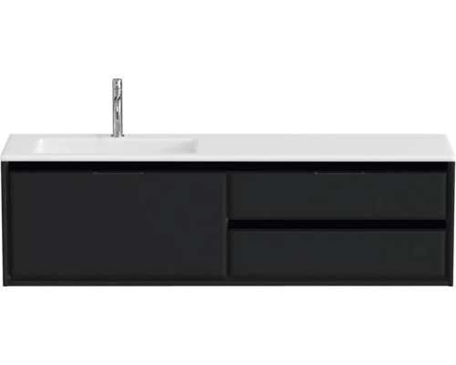 Wastafelonderkast met wastafel en kraan