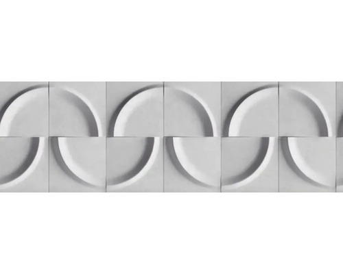 MARBURG Behangrand vlies 34472 Shades 3D-optiek 500x17 cm Decoratieve tegels met halfcirkelpatroon