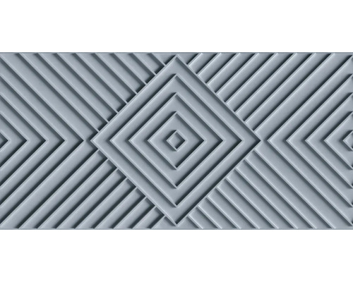 MARBURG Vliesbehang 34482 Shades 3D grafisch blauw Decoratieve plaat met geometrisch ruitpatroon