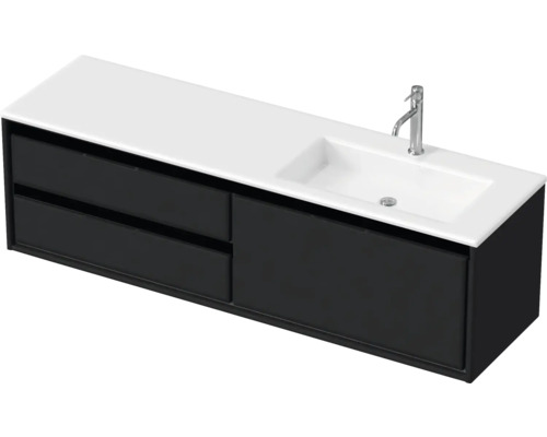 Wastafelmeubel met twee laden, wastafelblad, wastafel en kraan