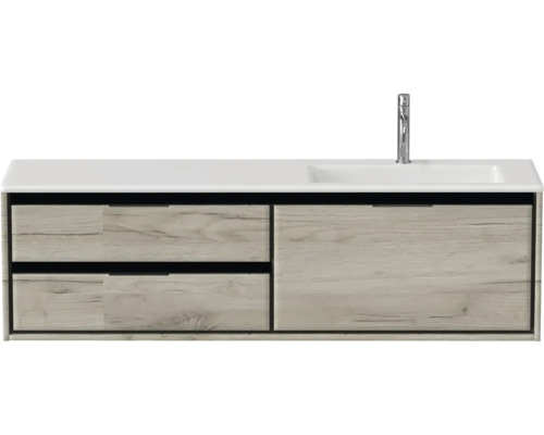 Badkamermeubel met wastafel en kraan