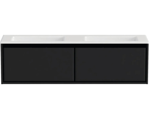 Wastafelonderkast met twee wasbakken