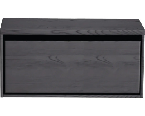 SANOX Badkamermeubelset Loft met wastafelblad 48,6x100,2x45 cm black oak Houten onderkast met lade