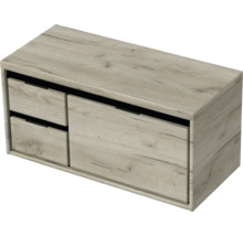 Wastafelonderkast met twee laden in houtdesign