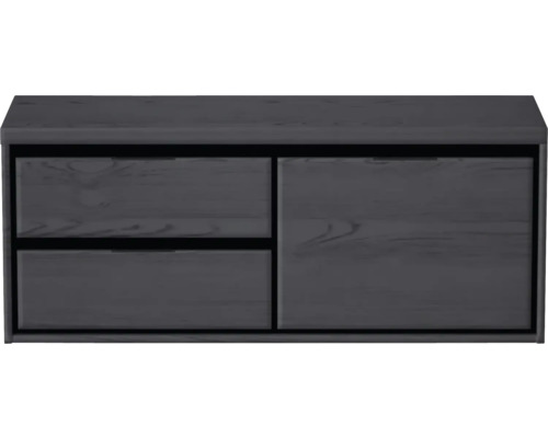 SANOX Badkamermeubelset Loft met wastafelblad 48,6x120,2x45 cm black oak Kast met twee laden en een deur