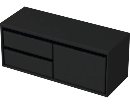 SANOX Wastafelonderkast Loft 48x120,2 cm zwart mat