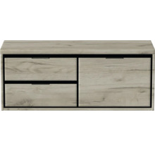 Houten schoenenkast met twee laden en een deur