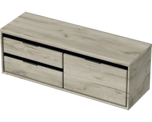 Hangende kast met twee laden en een deur in houtlook