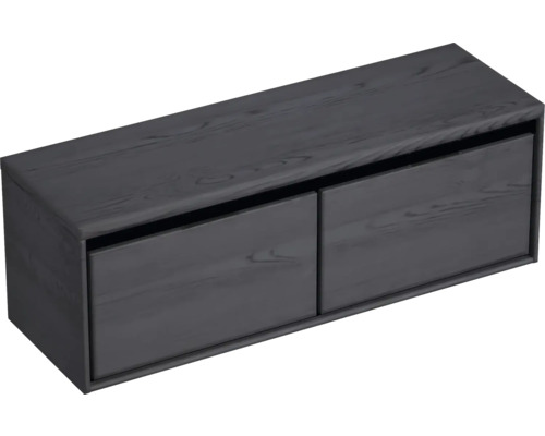 Hangende houten kast met twee laden