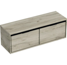 Hangende onderkast met twee lades in houten design