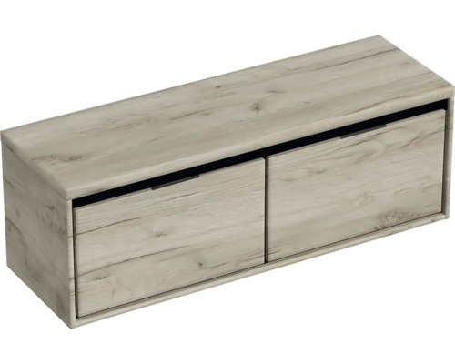 SANOX Badkamermeubelset Loft met wastafelblad 48,6x140,2x45 cm craft oak Hangende onderkast met twee lades in houten design
