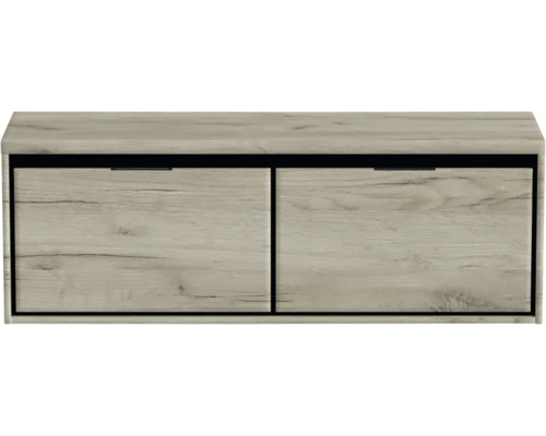 Schoenenkast met twee vakken in houtdecor