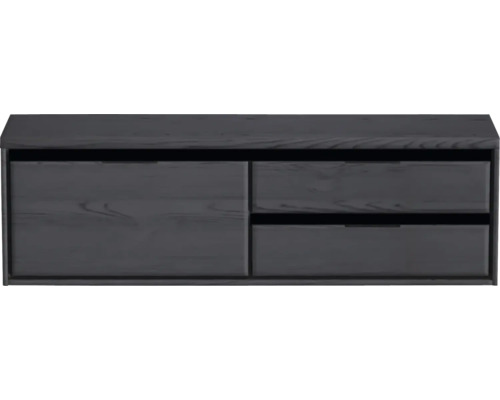 Hangende wastafelonderkast met een deur en twee laden