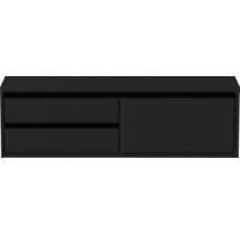 SANOX Badkamermeubelset Loft met wastafelblad 48,6x160,2x45 cm zwart mat