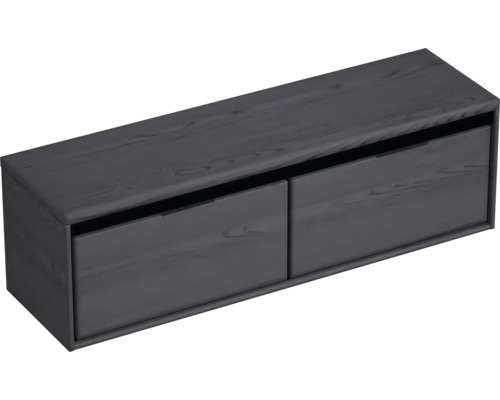 SANOX Badkamermeubelset Loft met wastafelblad 48,6x160,2x45 cm black oak Hangende wastafelonderkast met twee laden