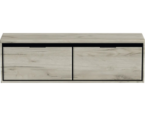 SANOX Badkamermeubelset Loft met wastafelblad 48,6x160,2x45 cm craft oak Hangende schoenenkast met twee kleppen