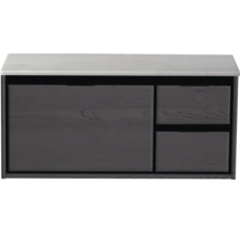 SANOX Badkamermeubelset Loft met wastafelblad 47x101x46 cm black oak
