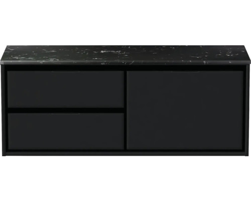 SANOX Badkamermeubel Loft 121 cm zwart mat