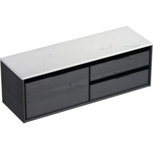 SANOX Badkamermeubelset Loft met wastafelblad 47x141x46 cm black oak