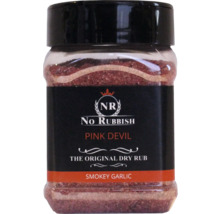 No Rubbish Pink Devil droge kruidenmix met gerookte knoflook in pot