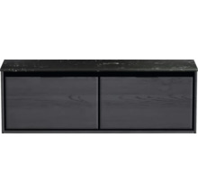 SANOX Badkamermeubelset Loft met wastafelblad 47x141x46 cm black oak