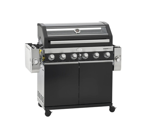 Gasbarbecue met vijf branders, zijtafel en onderkast