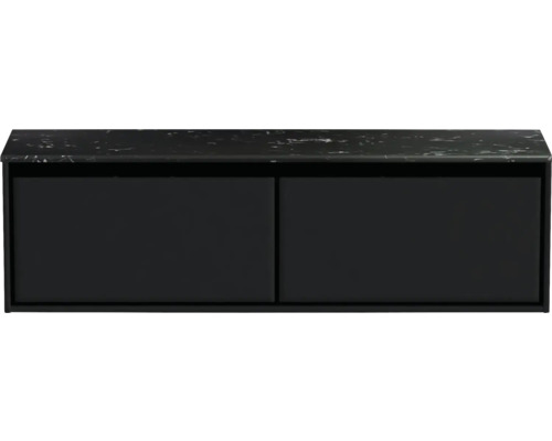 SANOX Badkamermeubel Loft 161 cm zwart mat