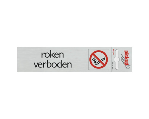 PICKUP Verbordsbord roken verboden 4,4x16,5 cm PICKUP Verbordsbord roken verboden 4,4x16,5 cm