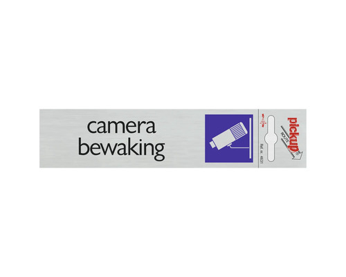 PICKUP Informatiebord camerabewaking 4,4x16,5 cm PICKUP Informatiebord camerabewaking 4,4x16,5 cm
